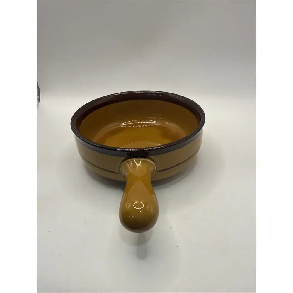 Vintage K.K. Noritake Stoneware Single Handle Soup Bowl 5” *